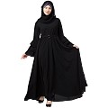 Umbrella abaya with bell sleeves- Black Umbrella abaya with bell sleeves- Black